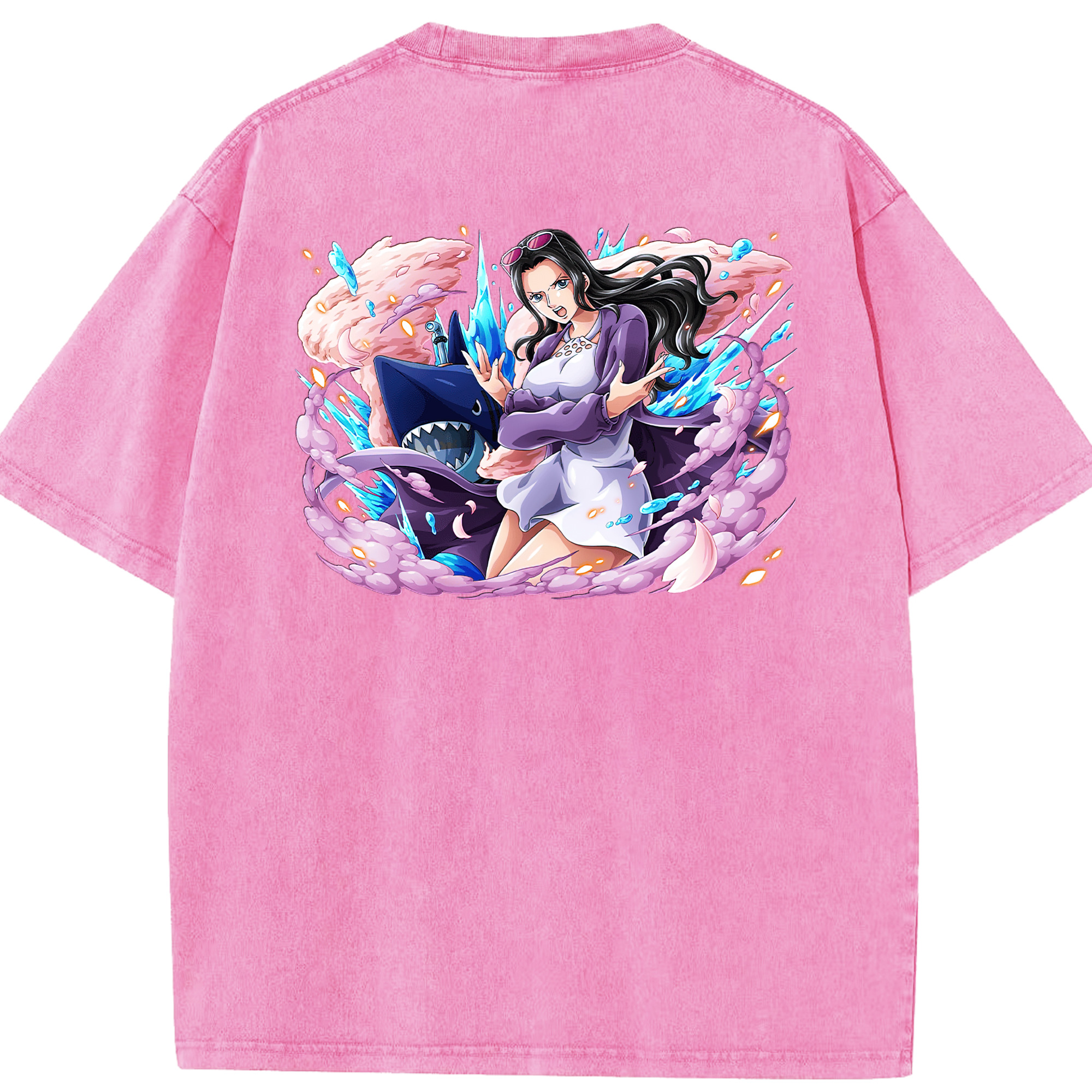 ワンピース ニコ・ロビン ONE PIECE Nico Robin 綿100% ヴィンテージ風 半袖Tシャツ（背面プリント）